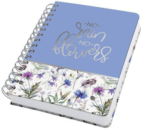 Sigel Jolie Misty Meadows JN619 Spiral-Notizbuch mit Hardcover, Punktraster, A5, 120 Blatt, Violett, Blau, Grün - Bild 1