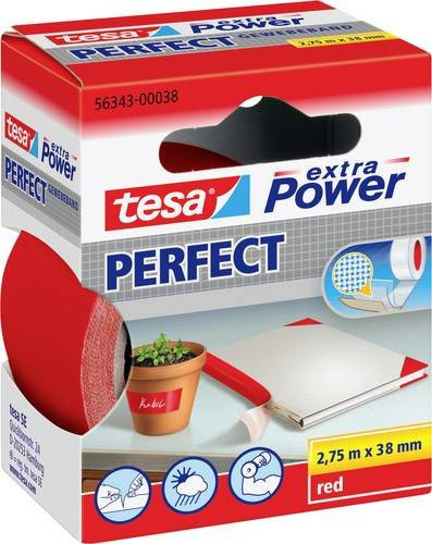 tesa extra Power Gewebeklebeband Rot, Breite: 38 mm, Länge: 2,75 m - Bild 1