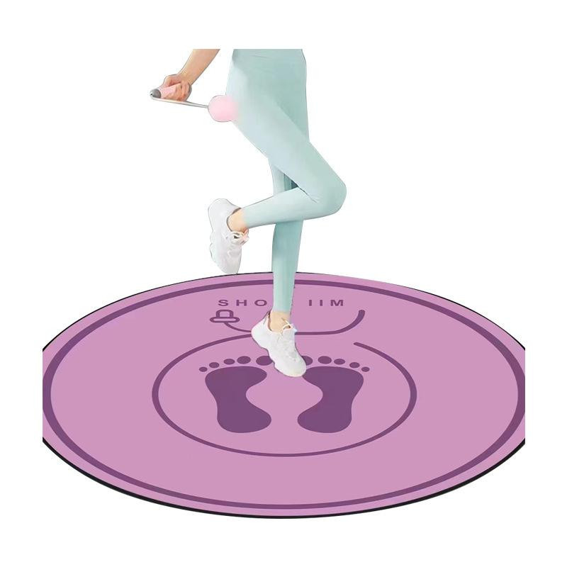 Rutschfeste und verdickte Springseil-Bodenmatte für Indoor-Fitness und Yoga, B/B: 100 x 100 cm - Bild 1