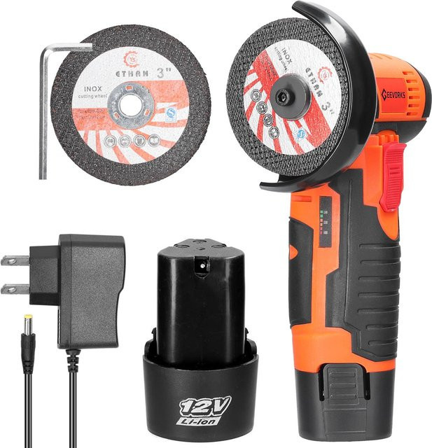 Multifunktionales Kkmoon Mini-Schleifwerkzeug in Orange mit 19500 U/min und Akku - Bild 1