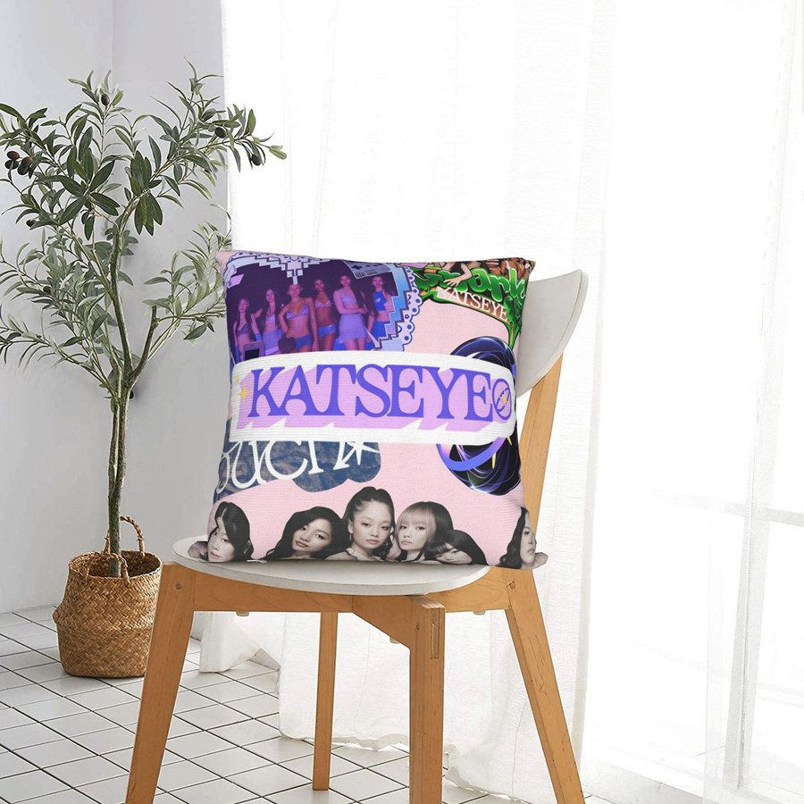 Katseye Kpop Musik Kissenbezug Multicolor, B/T/H: 50 x 50 x 0 cm - Bild 3