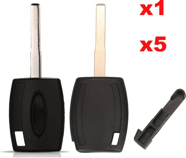 Jingyuqin Transponder Auto Schlüssel Gehäuse und Abdeckung für Ford Fiesta Mondeo Focus C-Max S-Max Galaxy Kuga in Schwarz - Bild 1
