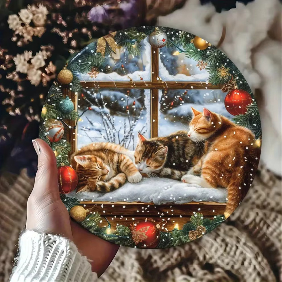 CIFBUY Retro Weihnachtsdekoration 2D Tier-Weihnachtskugeln Multicolour, Durchmesser: 20 cm - Bild 3