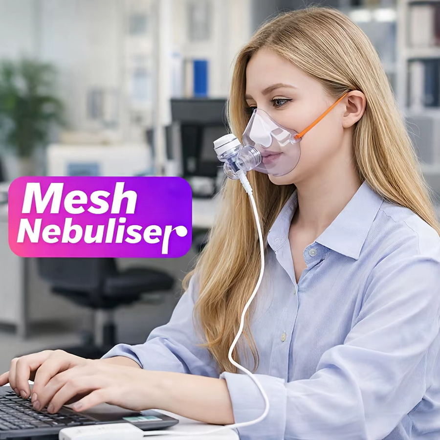 Jitesy Tragbarer Mesh-Inhalator Geräuscharmer Ultraschall-Zerstäuber in Weiß - Bild 2