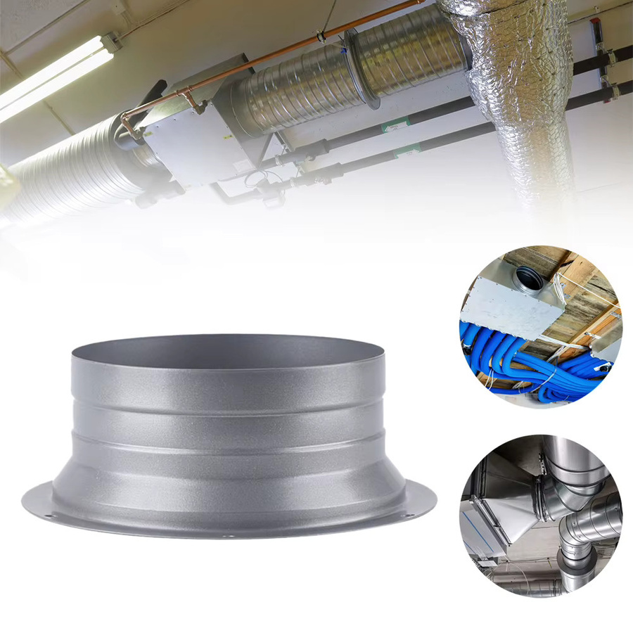 VIBRATITE Flansch Stecker Runder Metall Rohr Adapter für Luftbelüftung und Abluftschläuche - Bild 2