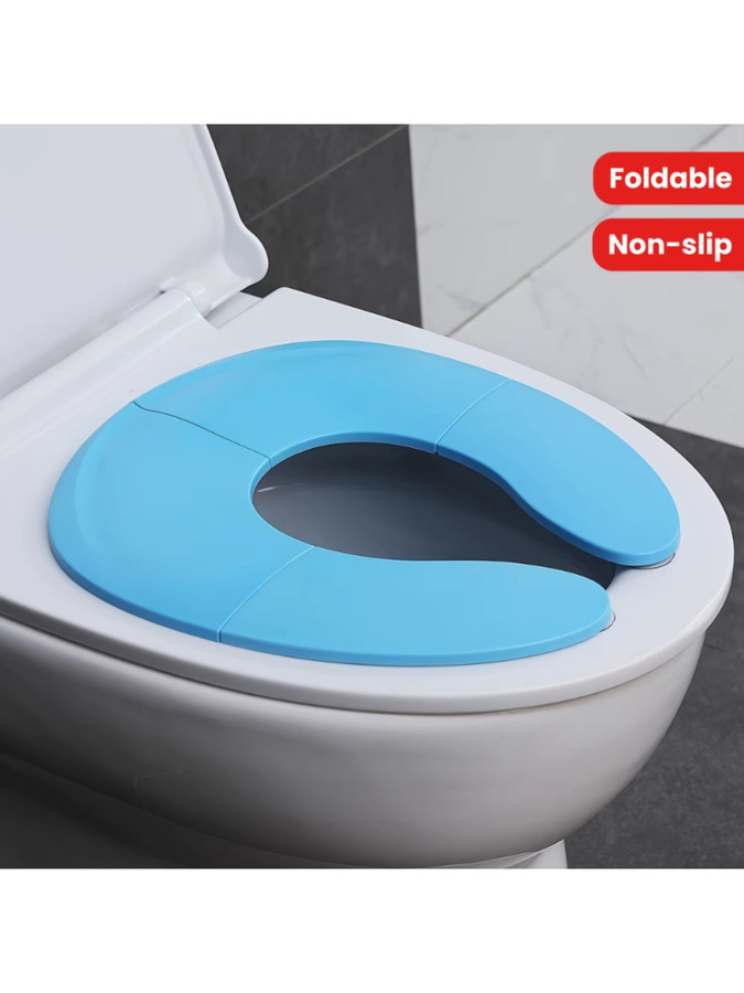 Faltbarer Reisesitz von CH CACILLO in Blau mit rutschfestem Saugnapf aus Kunststoff, B/T/H: 35,8 x 31,0 x 1,0 cm - Bild 6
