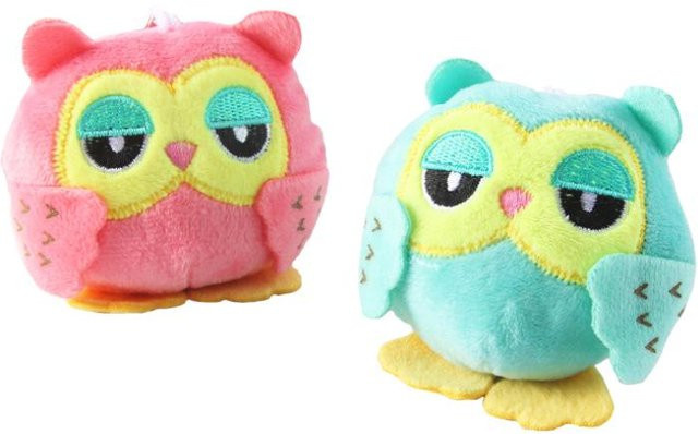 Linyi toy Eulen Plüschtiere Anhänger, pink, ab 14 Jahren - Bild 1