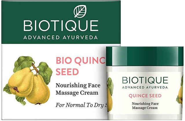 Biotique Quittensamen Anti-Aging Gesichts-Massagecreme, 50 g, Normale bis Trockene Haut, mit Vitamin E - Bild 1