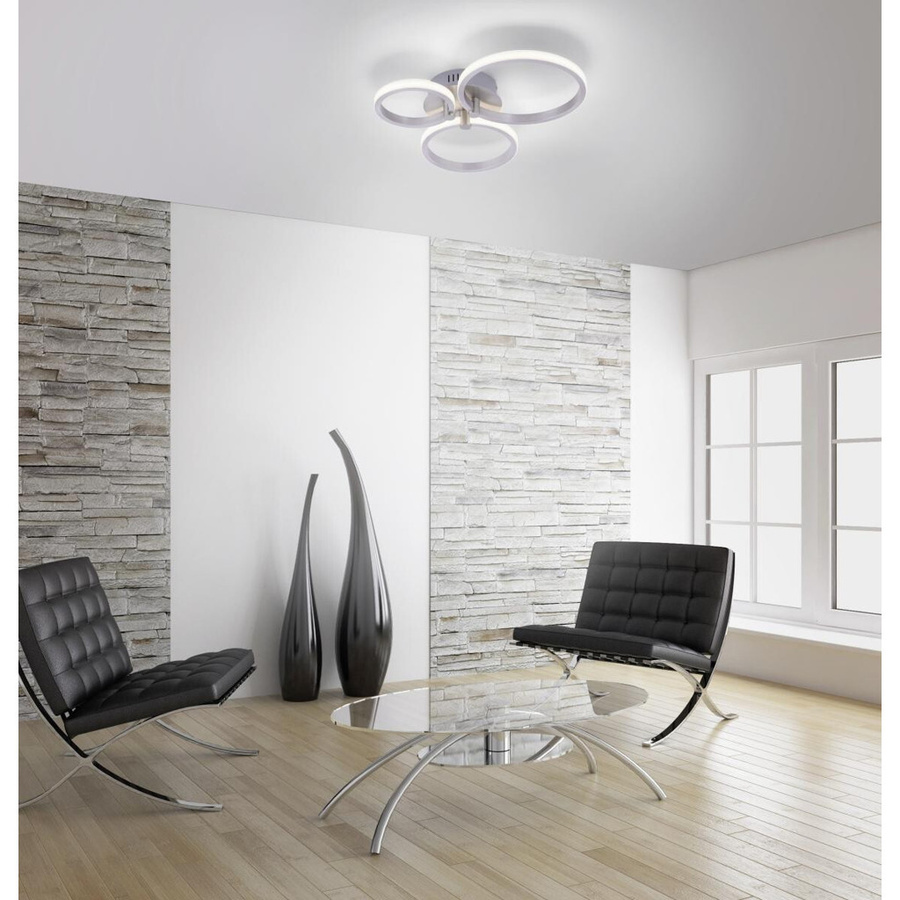 Just Light LED-Deckenleuchte Johanna in Silber aus Stahl, B/T: 38 x 47 cm - Bild 2