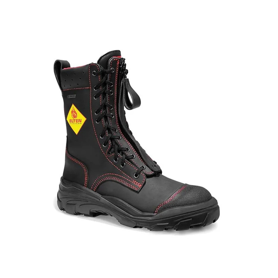 Elten Feuerwehrstiefel Form C EURO PROOF GTX F2A WR aus Rindleder in Schwarz-Rot Größe 46 - Bild 2