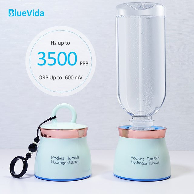 BlueVida Wasserstoff-Wasser-Generator mit Dupont SPE PEM Technologie, selbstreinigend, inklusive Tasche, ORP-600mV - Bild 1