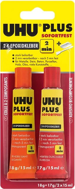 UHU Plus Sofortfest 2-Komponenten-Epoxidkleber Transparent 35 g - Bild 1