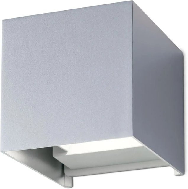 Orion Leuchten CUBE LED Außen Wandleuchte Up-Down, Weiß, B/T/H: 10 x 10 x 10 cm, 400lm, 6W, 3000K Warmweiß, IP54, Aluminium - Bild 1