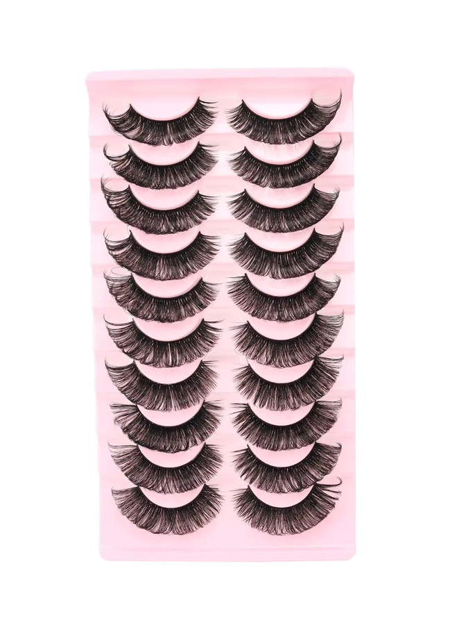 JIYOONJI Falsche Wimpern, Super Mirror D Curly, 10 Paar, Unisex - Bild 7