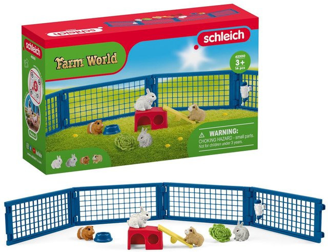 Schleich Farm World Zuhause für Kaninchen und Meerschweinchen Spielset aus Kunststoff - Bild 2