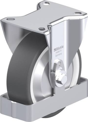 Blickle B-POTH 125R-FA-FS Stahlblech-Bockrolle in Grau und Weiß mit 125 mm Rad-Durchmesser und 250 kg Tragfähigkeit - Bild 1