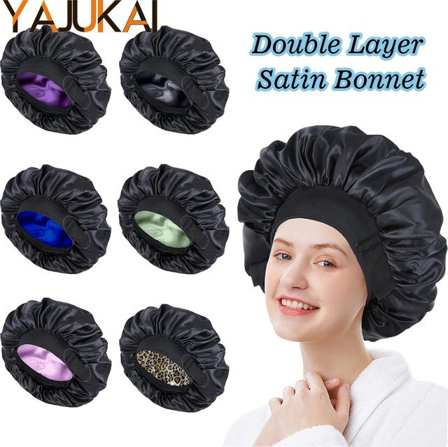 Yajukai Wende-Satin-Mütze, doppellagig, Unisex - Bild 1