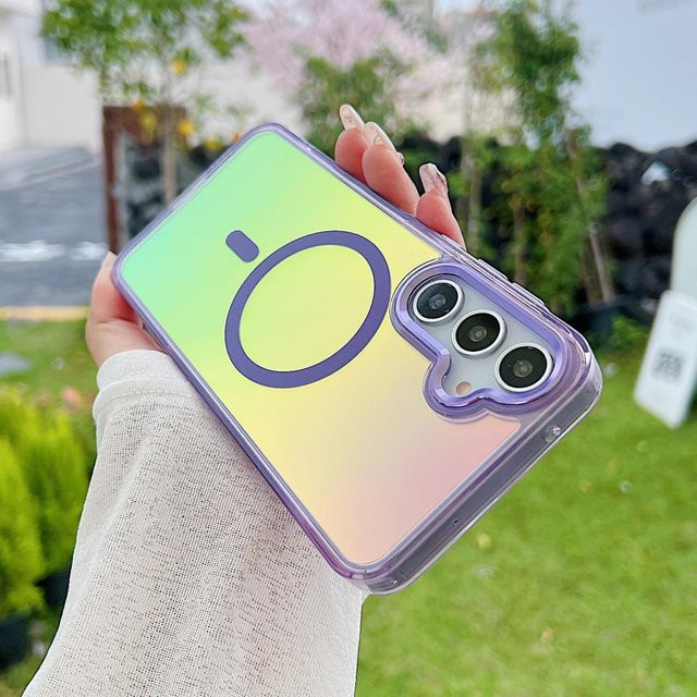 Farbwechselnde magnetische Handyhülle für Samsung Galaxy S26 S25 S24 S23 Ultra Plus S25 FE A56 A36 A26 in Multicolour mit MagSafe und Lanyard - Bild 1