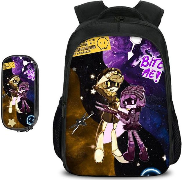 Fancy Style Studio Morddrohnen Rucksack-Federmäppchen zweiteiliges Set aus Kunststoff in Multicolour - Bild 1