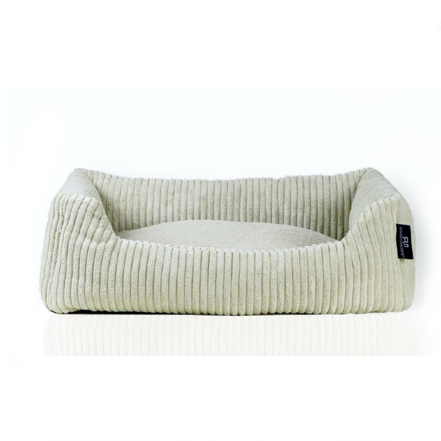 ROHRSCHNEIDER Tierbett Milly aus Cordstoff in Beige mit abnehmbarem Bezug und rutschfester Unterseite - Bild 1