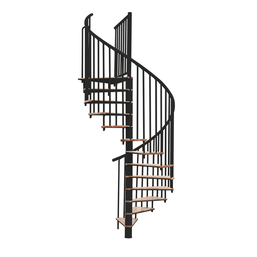 Minka Spindeltreppe Switch Spiraltreppe aus Buche und Stahl in Buche-Schwarz, Durchmesser: 120 cm, Raumhöhe bis 295 cm - Bild 2