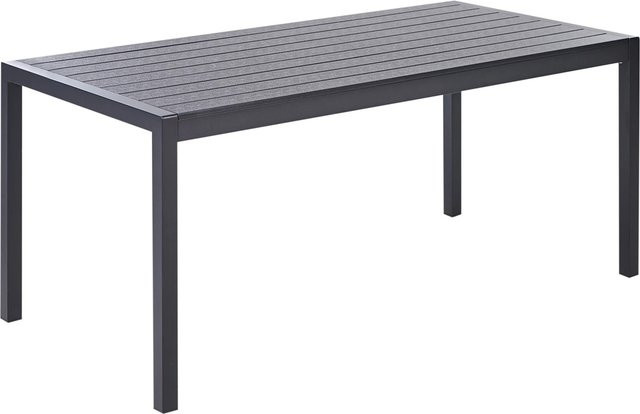 Beliani Gartentisch VERNIO in Schwarz, rechteckiger Metalltisch im Industrial-Design, B/T/H: 180 x 90 x 76 cm - Bild 1