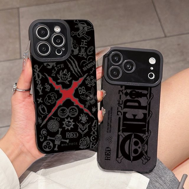 One Luffies Z-Zoroes Pieces Handyhülle für Apple iPhone 17 Air 16 16e 15 14 Plus 13 12 11 Pro Max in Schwarz mit luxuriöser Ledertextur - Bild 1