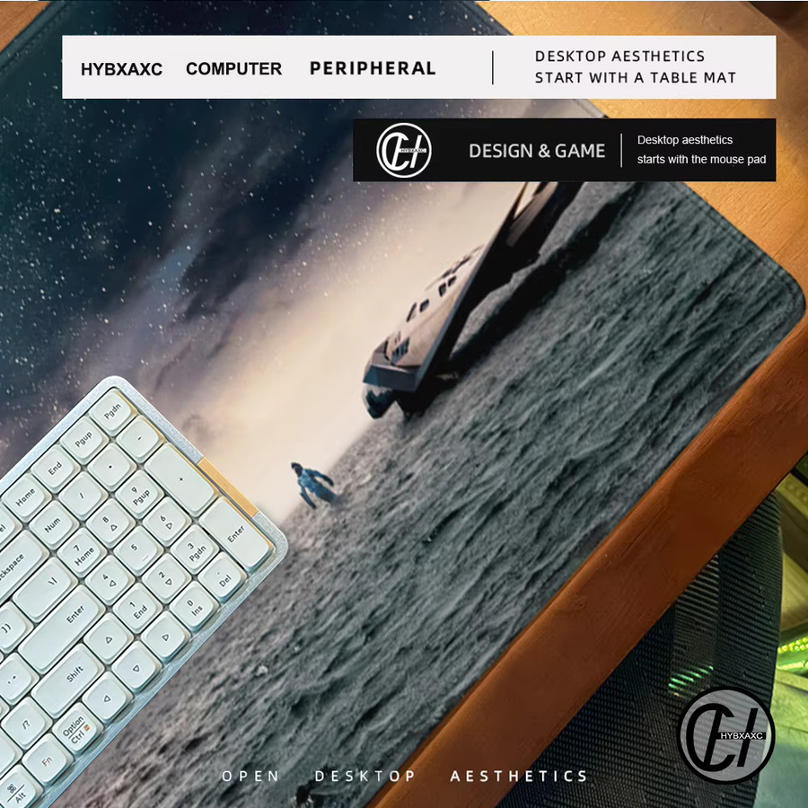 HYBXAXC Mauspad Interstellar Design mit HD-Druck, rutschfestes Gummi-Mauspad für Gaming und Büro, B/T: 100 cm x 50 cm, multicolour - Bild 5