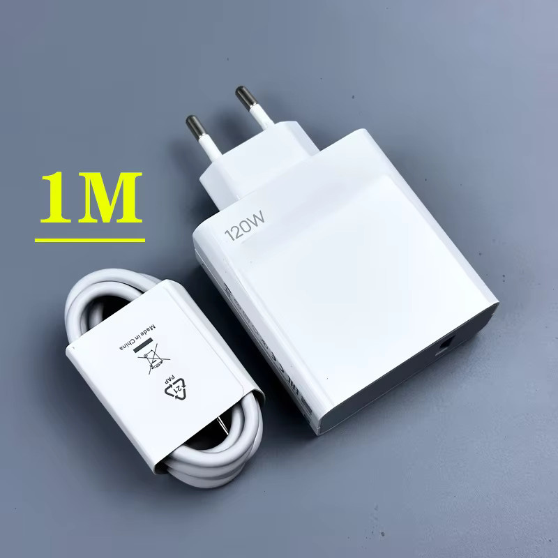 Xiaomi 120W Schnellladegerät EU-Stecker in Weiß für Xiaomi 13, 12, 11 Pro, Note 12, 11 und Poco X4, X5 - Bild 2