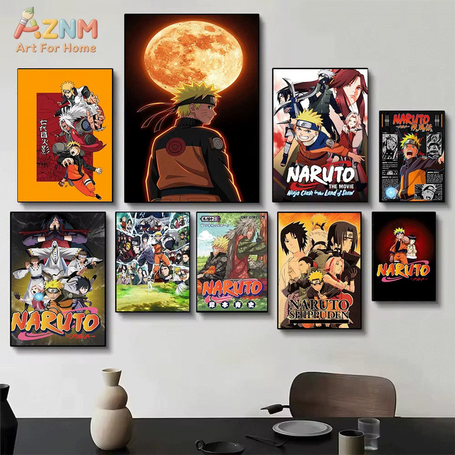 KAYOU Naruto Shippuden Anime Charakter Leinwandgemälde als ungerahmter Wandkunstdruck in Mehrfarbig - Bild 3