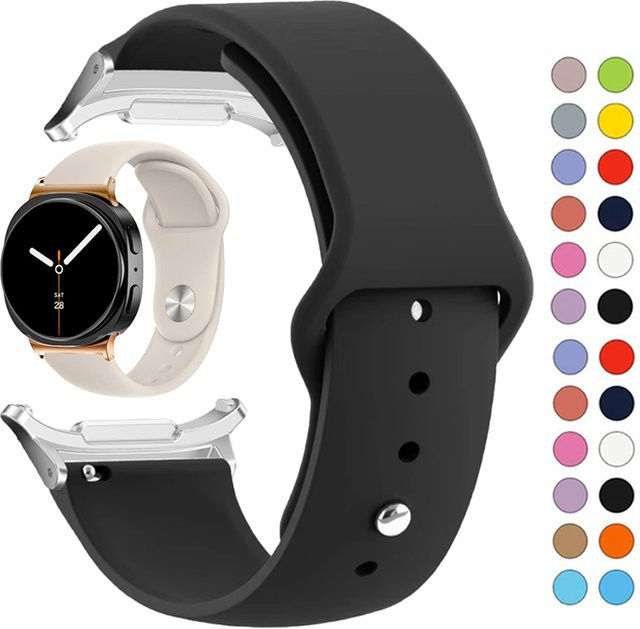 Uhrenarmband Silikon, Schwarz, Damen, für Samsung Galaxy Watch 8 44 mm - Bild 1