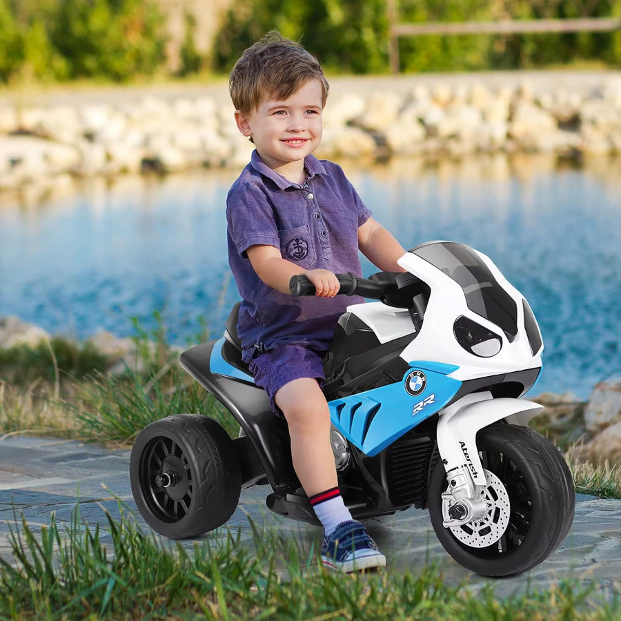 BMW Elektro-Motorrad, Dreirad-Kindermotorrad, Blau, mit Musik und Scheinwerfer - Bild 3