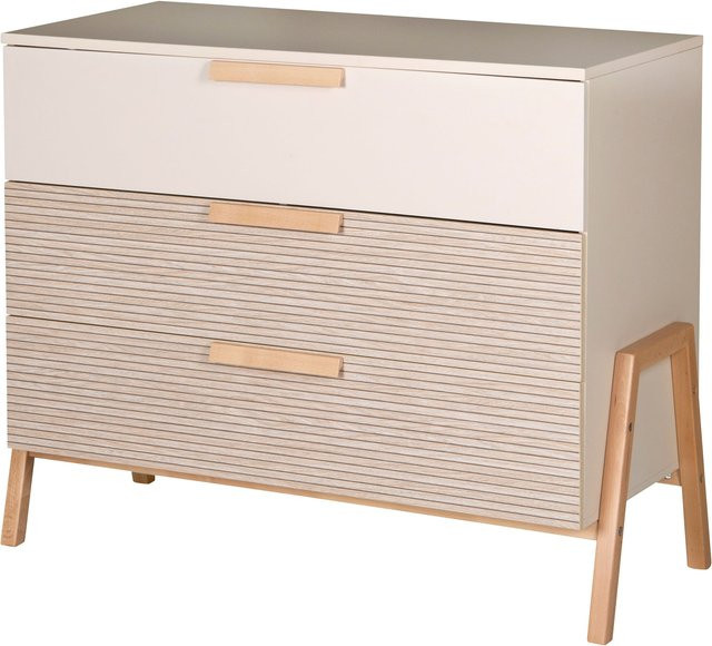 Schardt Wickelkommode Happy in Beige und Weiß für das Kinderzimmer, B/T/H: 72 x 102 x 110 cm - Bild 1