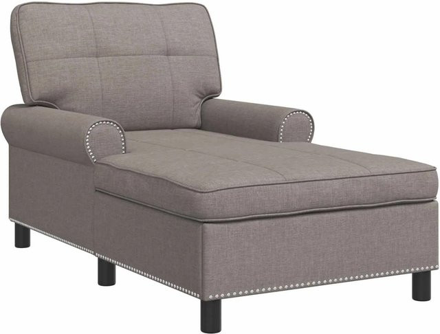 vidaXL Lounge-Liege mit Kissen in Taupe, B/T/H: 157 x 91 x 91 cm - Bild 1