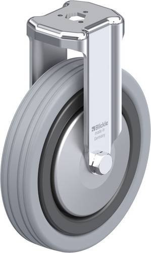 Blickle Bockrolle BKRA-VPA 125G-FA in Schwarz und Grau mit 125 mm Rad-Durchmesser und einer Tragfähigkeit von max. 100 kg - Bild 1