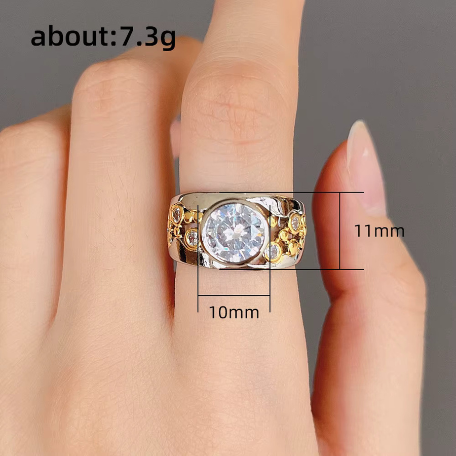 Huitan Ring, Bicolor, Zirkonia, Damen - Bild 3