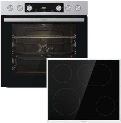 Gorenje Steel Set EX Einbauherdset mit Glaskeramikkochfeld in Schwarz - Bild 1