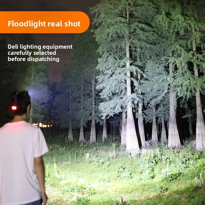 XIWANGFIRE Wiederaufladbare LED-Stirnlampe in Schwarz mit 18650 Akku, wasserdichte Arbeitslampe für Outdoor und Sport - Bild 5