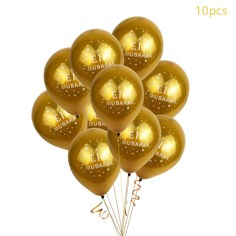 WEIGAO Eid Mubarak Banner Gold Dekoration für Ramadan Kareem Partys mit Wimpeln und Buchstaben - Bild 3