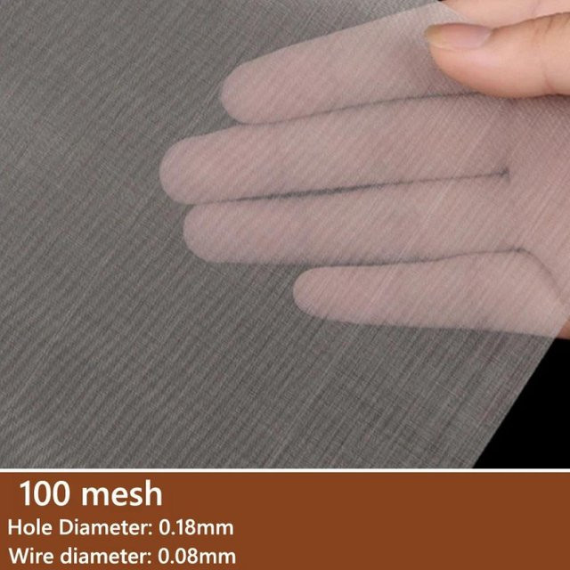 Filtersieb aus Edelstahl 304 von Xiaolang, silbernes Maschendrahtgewebe 100 Mesh, B: 60 cm, H: 30 cm - Bild 1