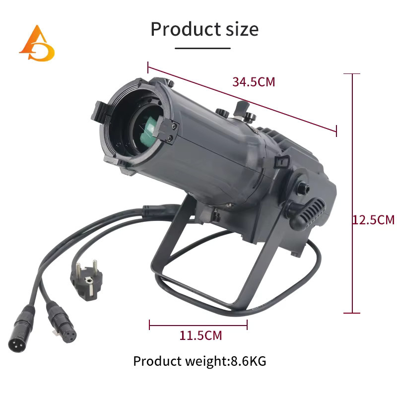 Mini 100W DMX LED Zoom Profile Spotlight mit Gobo-Funktion für Studio, DJ und Club - Bild 2