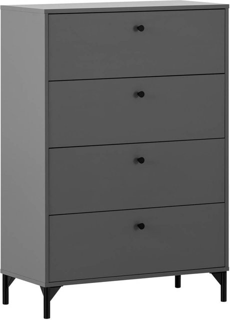 Kommode Smash Möbelpartner in Anthrazit, B/H/T: 80,1 x 116,7 x 40 cm - Bild 1
