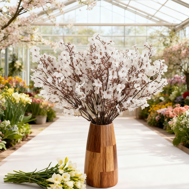 ZQCY Künstliche Gypsophila Blume aus Seide in Blau für Hochzeit, Valentinstag und Dekoration - Bild 1