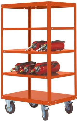 Manuflex Etagenwagen TRANSOMOBIL TT4273.2001 in Rotorange, B: 120 cm, T: 70 cm, H: 179,5 cm - Bild 1