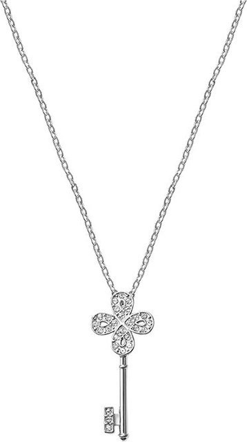 Swarovski Halskette, Vierblättriges Kleeblatt Anhänger, Silber, Damen - Bild 1