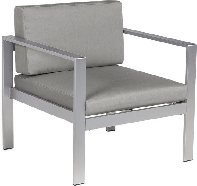 Beliani Gartenstuhl in Grau im Industrial-Design mit Metall und Kunststoff, B/T/H: 70 x 77 x 80 cm - Bild 1