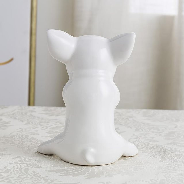Yiran Furniture Keramikschweine-Set aus drei Figuren in Weiß, Pink und Schwarz als kreative Wohnzimmerdekoration - Bild 1