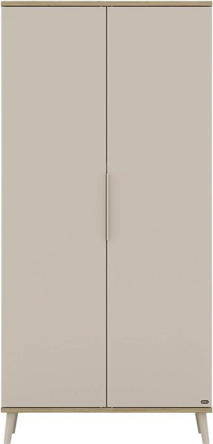 Yuny By Paidi Kleiderschrank Hazel 2-türig Eiche Beige Matt B: 94,7 cm, T: 52,4 cm, H: 198,0 cm - Bild 1