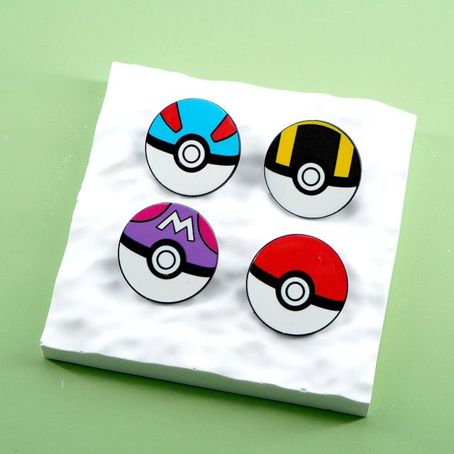 Potdemiel Pokemon Poke Ball Emaille-Pins-Set, 4-teiliges Set - Bild 1