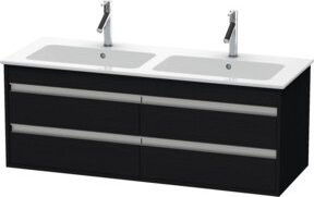 Duravit Waschtischunterschrank Ketho wandhängend mit 4 Schubladen, Farbe: Schwarz, B/T/H: 127 x 47,5 x 48 cm - Bild 1